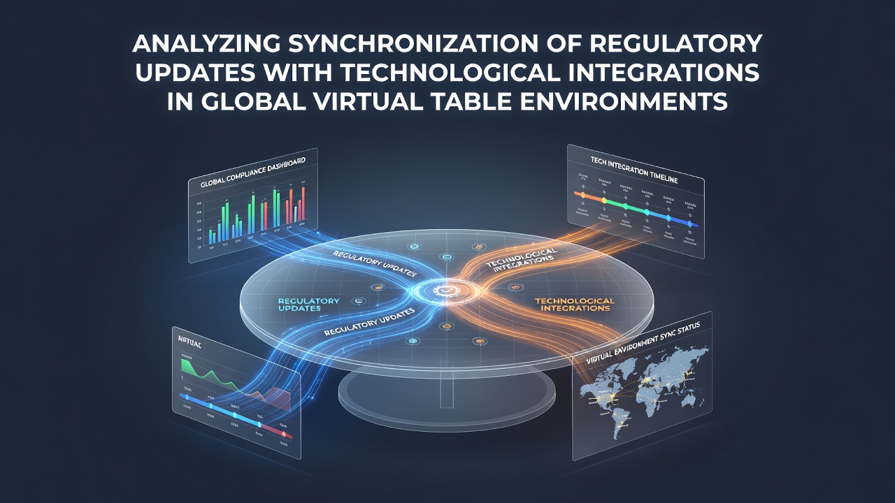 Overview of virtual table platforms showing synchronized regulatory and tech elements across regions