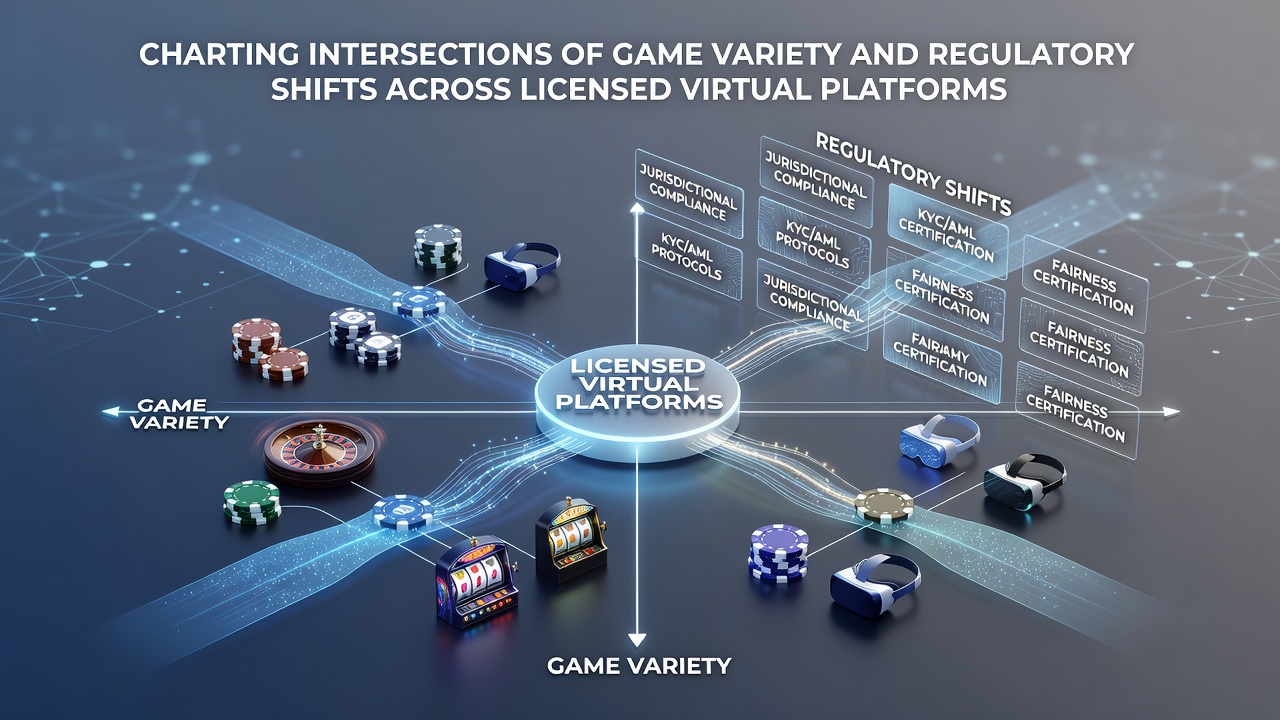 Regulatory documents and digital game interfaces illustrating policy impacts on virtual platform operations