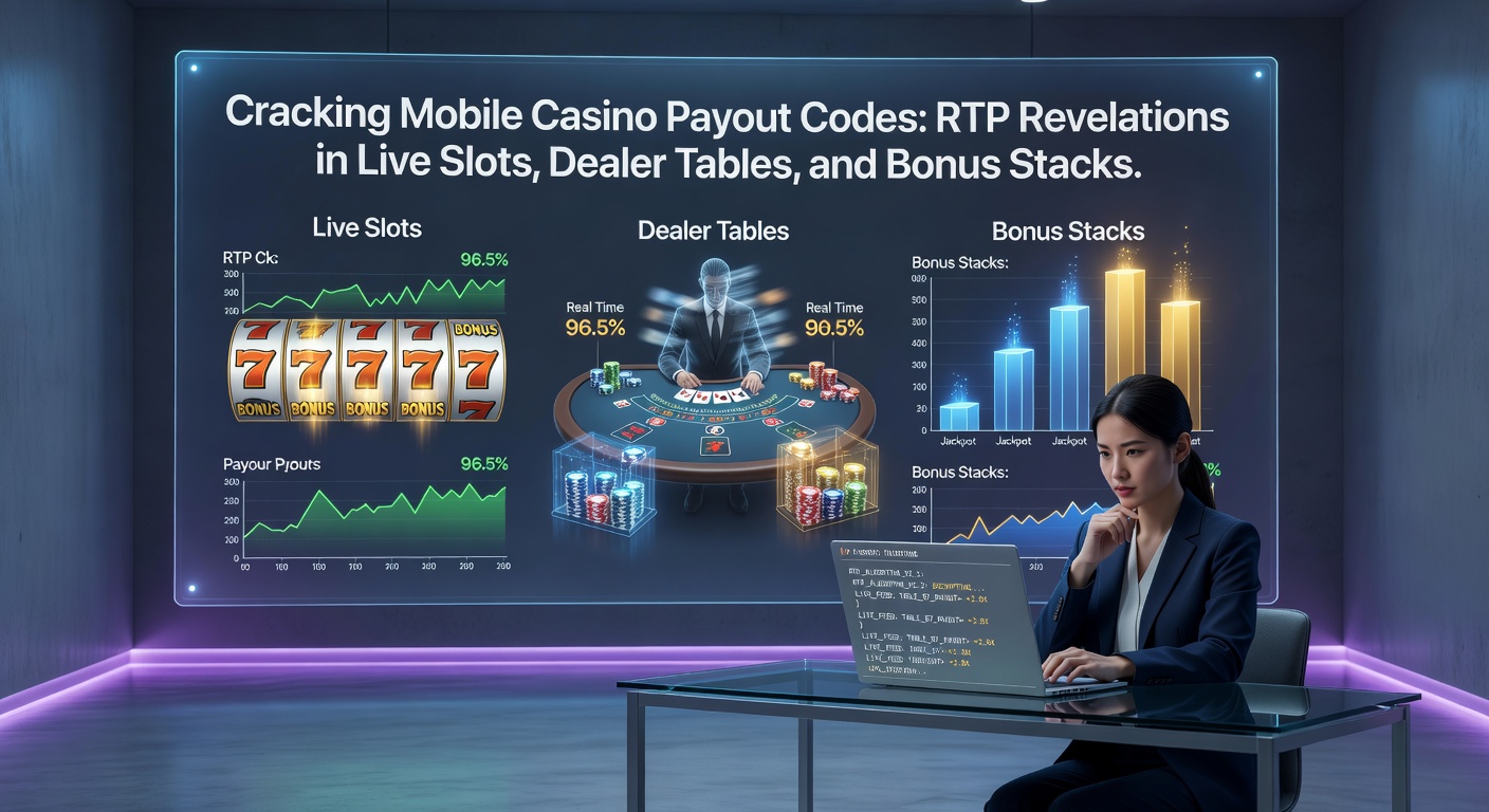 Close-up of a mobile device running a live dealer blackjack table, with RTP calculator and bonus stack icons visible, illustrating payout code breakdowns