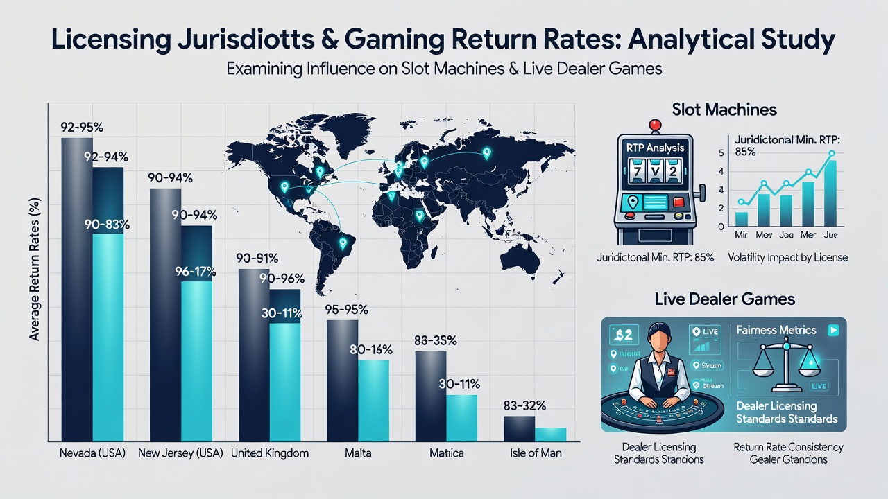 Comparative data on return rates for live dealer games across different mobile licensing jurisdictions