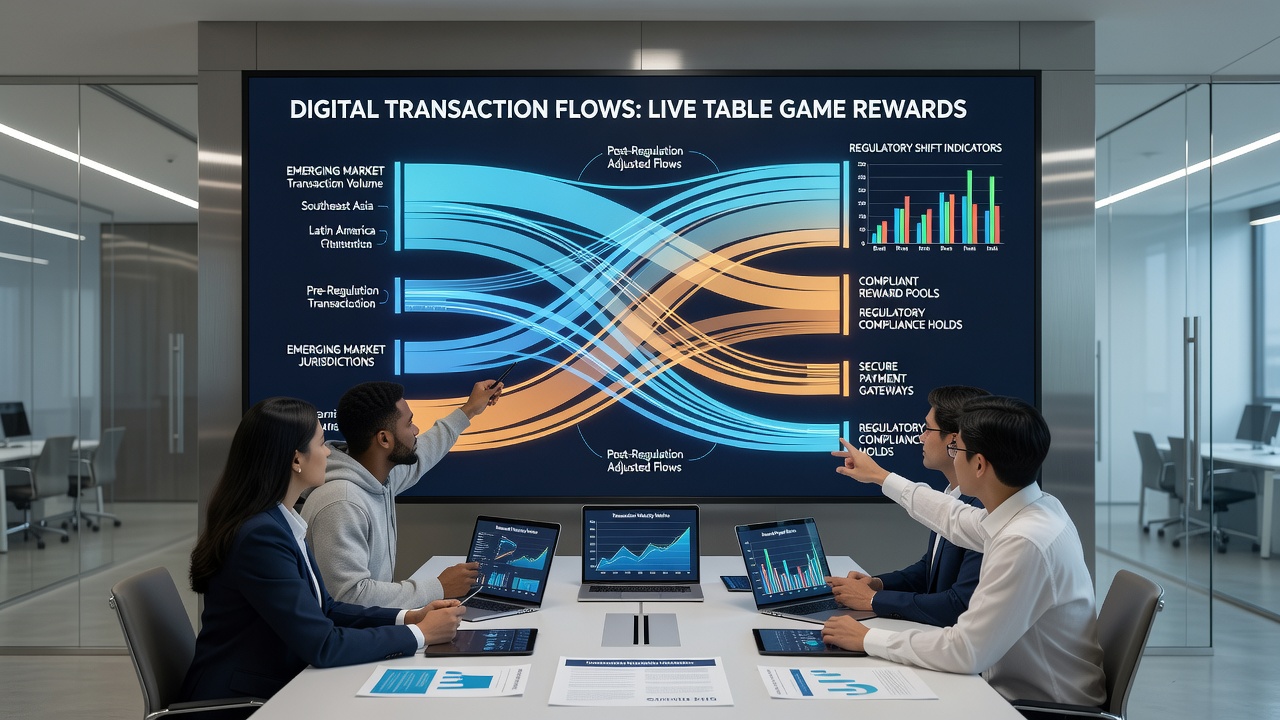 Digital payment adjustments in emerging market live table gaming rewards